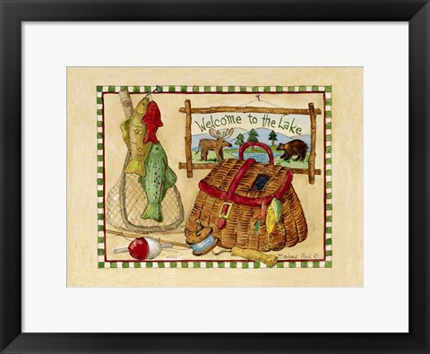 Framed Welcome to the Lake Print