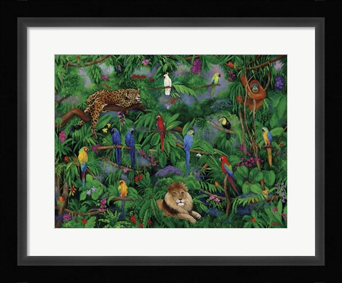 Framed Birds in Paradise Print