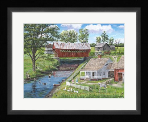 Framed New Enlgland Homestead Print