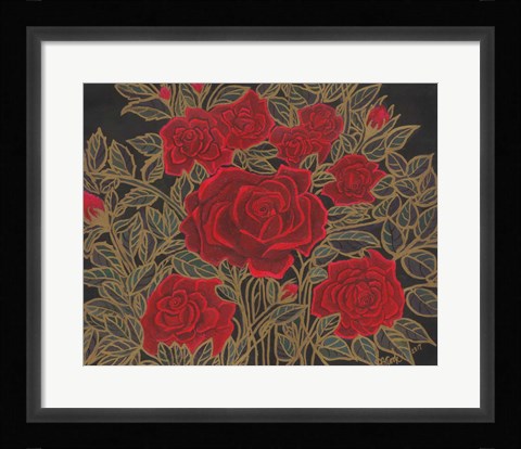 Framed Rose Garden Print