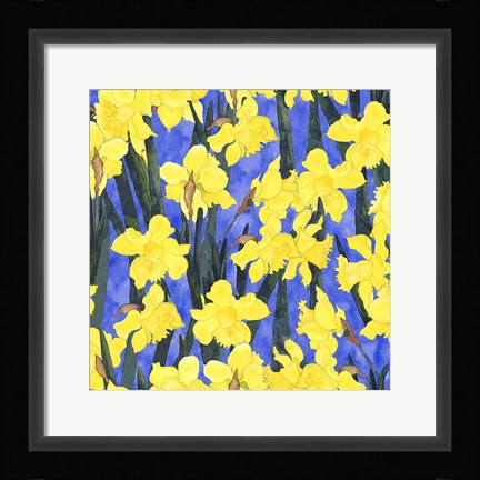 Framed Fertile Rising - Daffodils Print