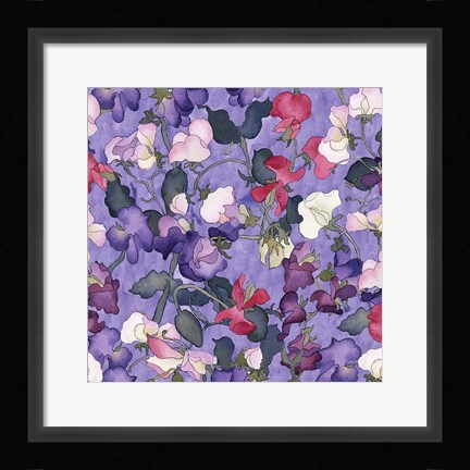 Framed Sweet Peas Print