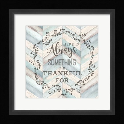 Framed Always Thankful Chevron Print