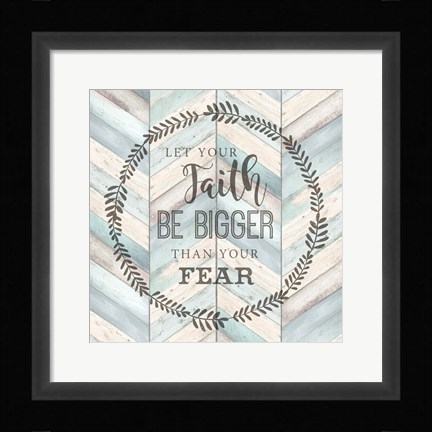 Framed Let Your Faith Chevron Print