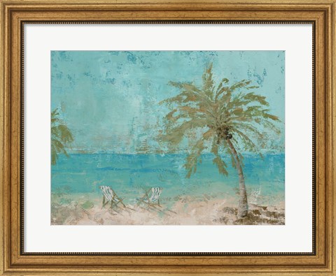 Framed Beach Day Landscape I Print