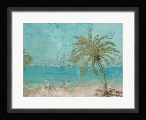 Framed Beach Day Landscape I Print
