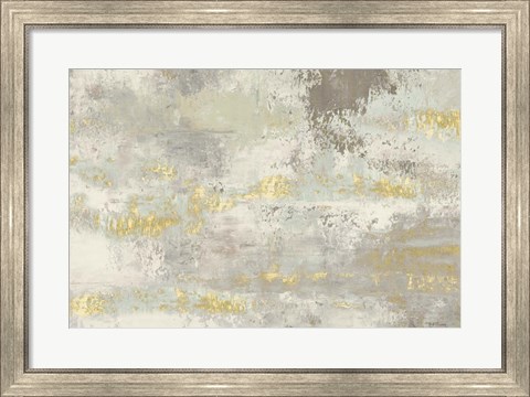 Framed Blooming Day Golden Grey Print