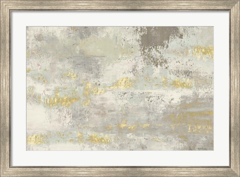 Framed Blooming Day Golden Grey Print