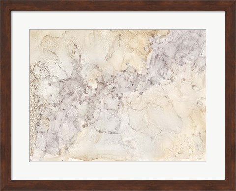 Framed Gold and Silver Mineral Abstract Print