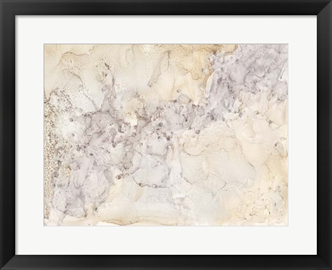 Framed Gold and Silver Mineral Abstract Print