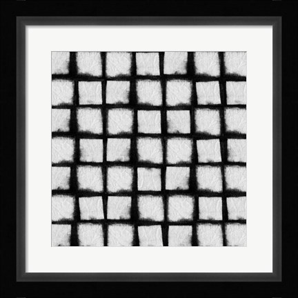 Framed Shibori Black I Print