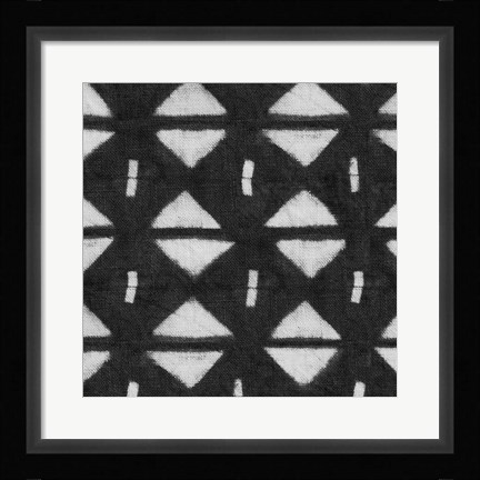 Framed Shibori Black III Print