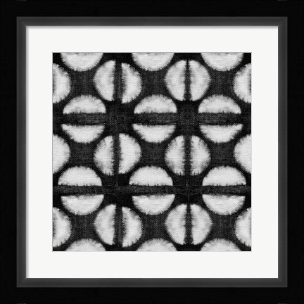 Framed Shibori Black IV Print