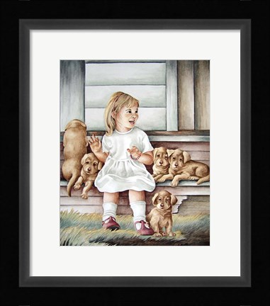 Framed All My Puppies Print