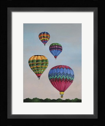 Framed Balloons at Dawn Print