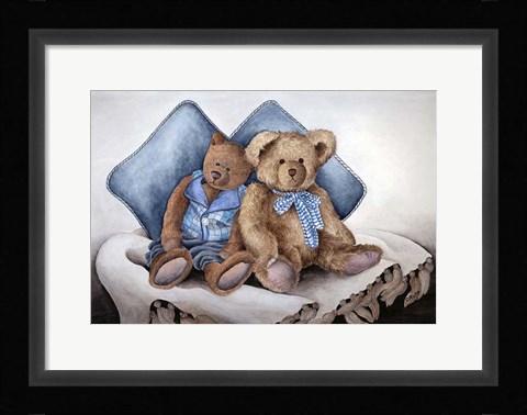 Framed Blue Bears Print
