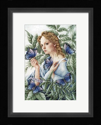 Framed Butterfly Lady Print