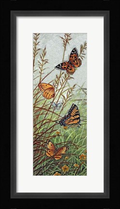 Framed Golden Butterflies Print