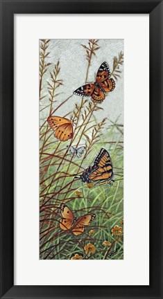 Framed Golden Butterflies Print