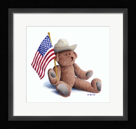 Framed Teddy Bear II Print