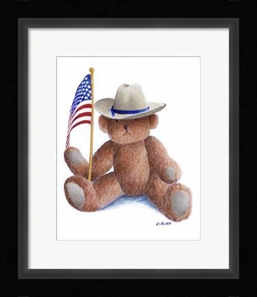 Framed Teddy Bear III Print