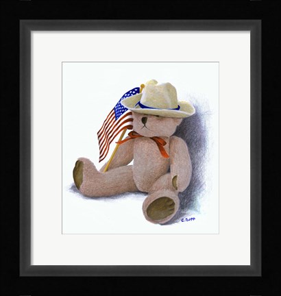 Framed Teddy Bear VII Print