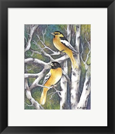 Framed Yellow Birds Print