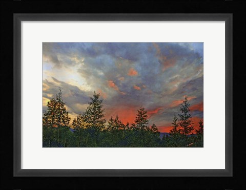 Framed Fire in the Sky Print