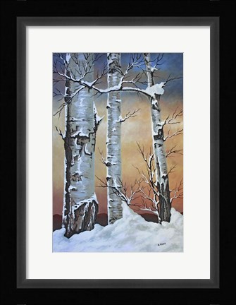 Framed Winter Sunset Print