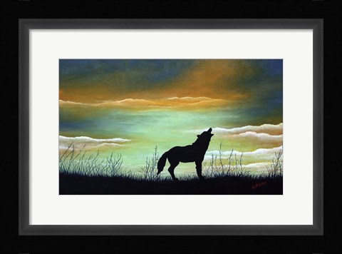 Framed Lone Wolf Print
