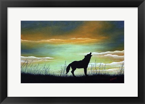 Framed Lone Wolf Print