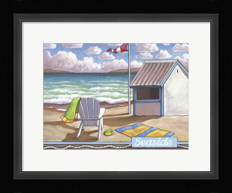 Framed Seaside Beach Print
