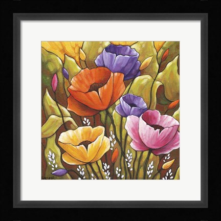 Framed Flowers 1 Print