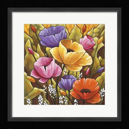 Framed Flowers 2 Print