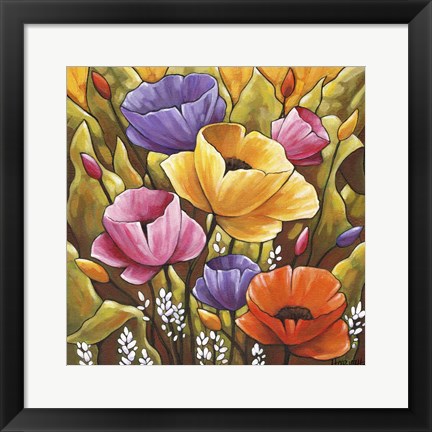 Framed Flowers 2 Print