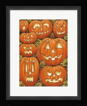 Framed Jack O Lanterns Print