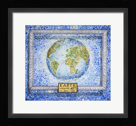 Framed Earth without Art Print
