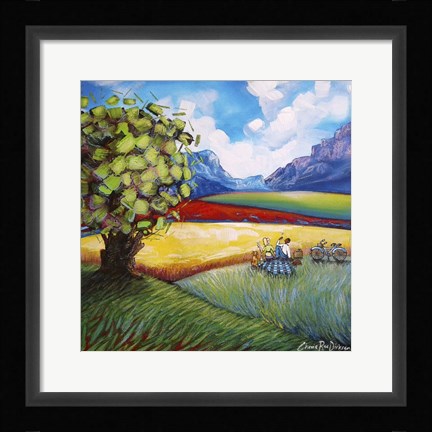 Framed Picnic In The Winelands Print