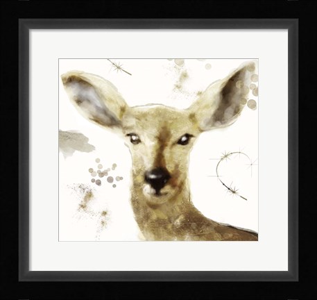 Framed Golden Forest - Deer Print