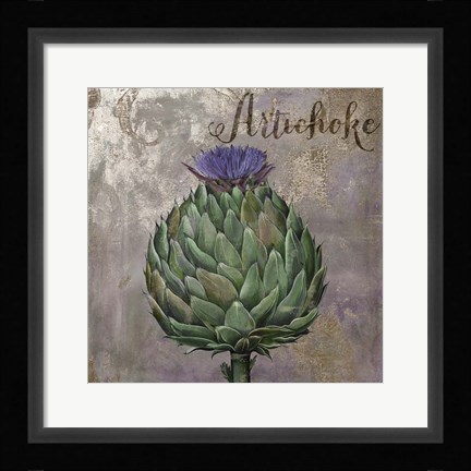 Framed Medley Gold Artichoke Print