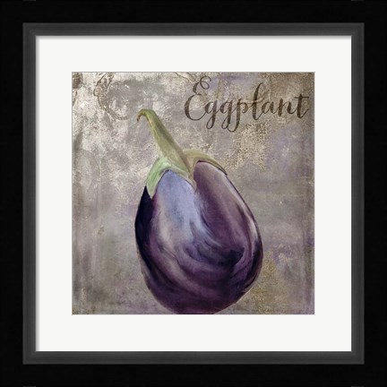 Framed Medley Gold Eggplant Print