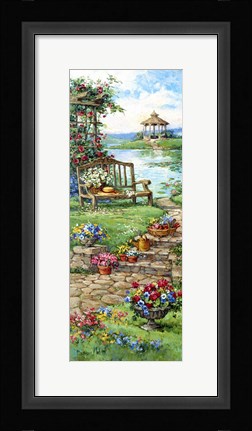 Framed Gazebo Garden Print