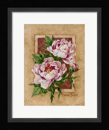 Framed Peony Fresco Print