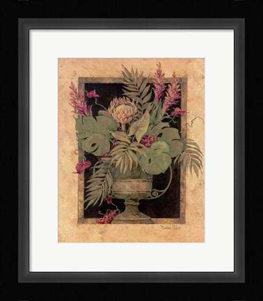 Framed Framed Tropical Arrangement I Print