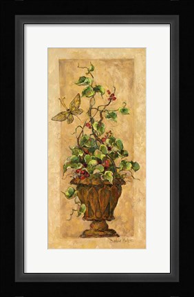 Framed Topiary with Butterfly Print