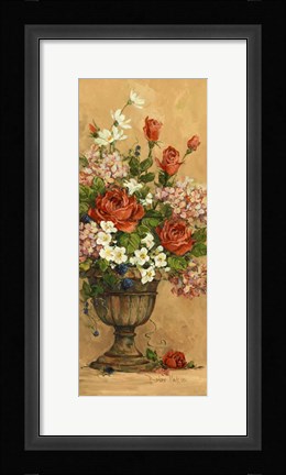 Framed Summer Rose Panel I Print