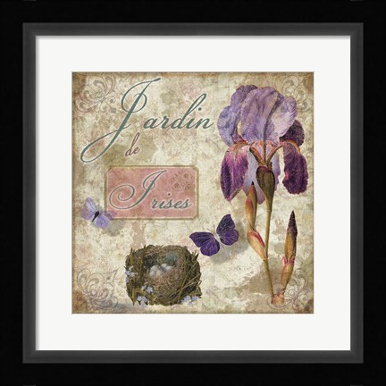 Framed Jardin de Fleurs III Print