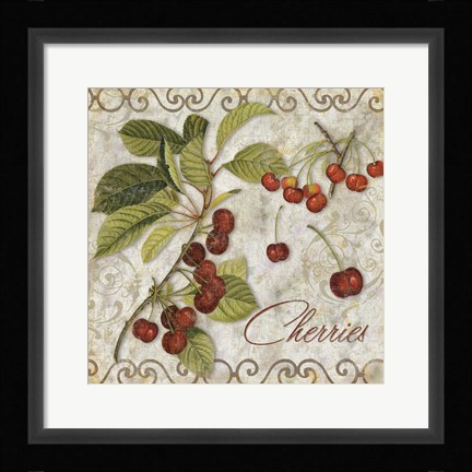 Framed Pastoral Fruits I Print