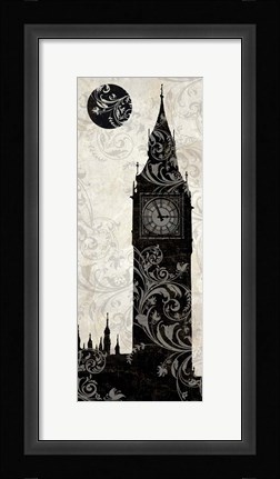 Framed Moon Over London Print