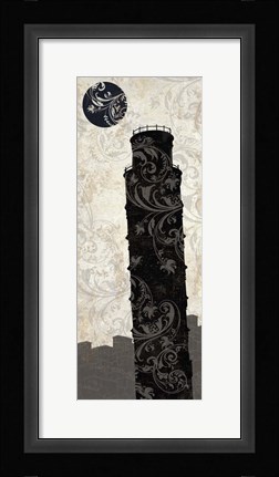 Framed Moon Over Pisa Print